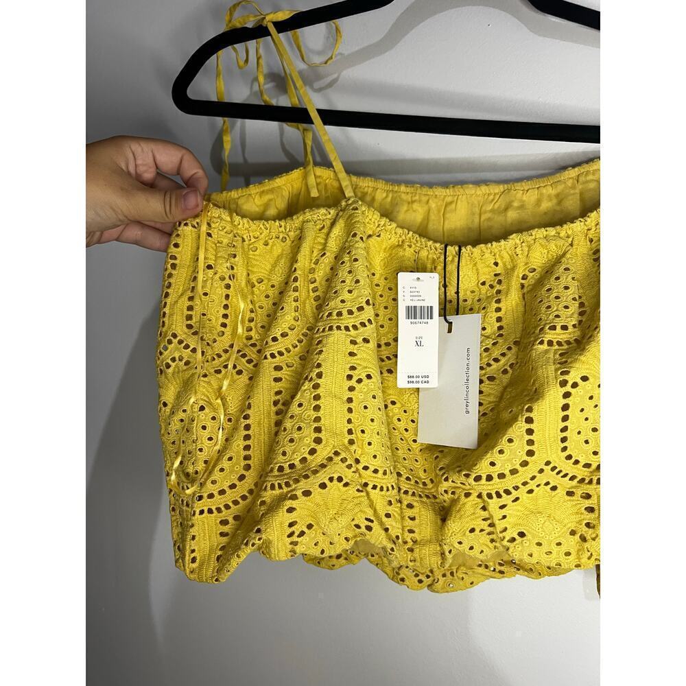 Greylin Collection Yellow Eyelet Top Sold at Anthropologie - Picture 7 of 7